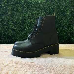 Dr. Martens Black Platform Combat Boots